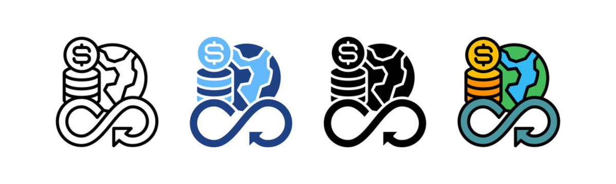 Circular Economy multiple icon