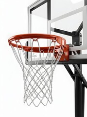 Naklejka premium basketball hoop 3d realistic rendering isolated on white background 