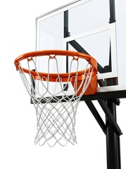 Naklejka premium basketball hoop 3d realistic rendering isolated on white background 