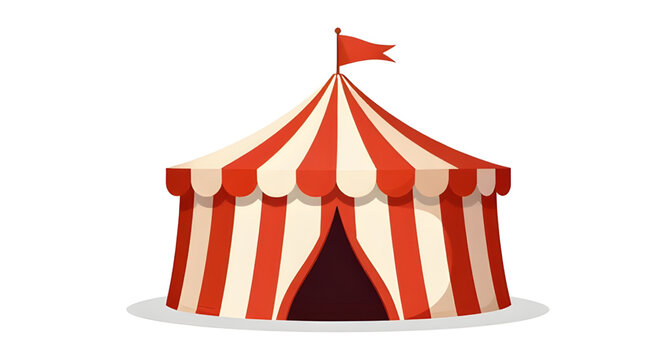 circustent, circus, tent, bigtop, carnival, fair, festival, entertainment, performance, show, attraction, amusement, stripedtent, redwhite, event, vector, illustration, isolated