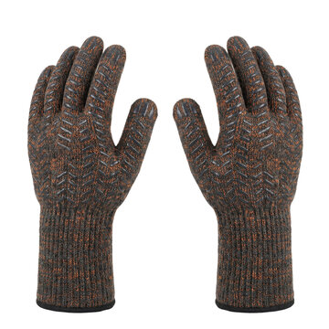 Close-up of a Pair of Work Gloves with Textured Grip for Construction or Gardening