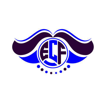 ECF letter logo creative design. ECF unique design