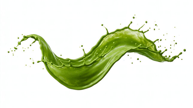 Natural Matcha Beverage Splash Abstract Background