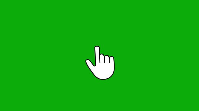 Hand mouse cursor click icon sign animation, Animation of a looping finger-shaped mouse pointer, Computer mouse cursor arrow clicking animation with a ripple effect hand touch click animation. 
