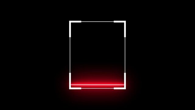 Scanning the QR code icon animation, QR code being scanning concept. lock secure security icon on black background.Futuristic barcode quick-response code scanning Bar. scan any Documents 