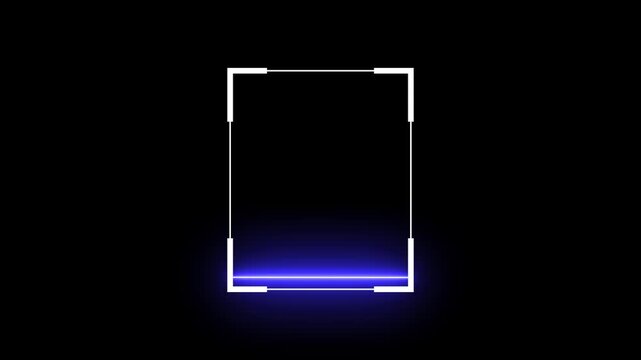 Scanning the QR code icon animation, QR code being scanning concept. lock secure security icon on black background.Futuristic barcode quick-response code scanning Bar. scan any Documents 