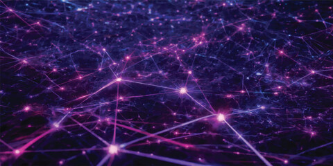 Abstract Space Background with Stars, Galaxy Glow and Shining Cosmic Light © Midul