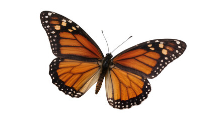Obraz premium Monarch butterfly with orange black, and white wings