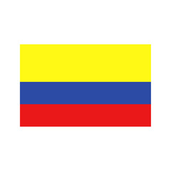 Obraz premium Colombia flag with horizontal stripes vector illustration on a transparent background