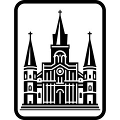 Fototapeta premium St. Louis Cathedral Vector Icon