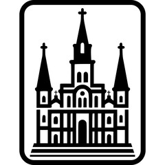 Fototapeta premium St. Louis Cathedral Vector Icon