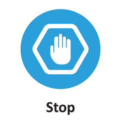 Obraz premium Stop Vector Icon which can easily modify or edit