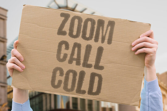 "Zoom call cold" Video meeting lacks human warmth. HYBRID. WORK. ISOLATION. ZOOM. CONNECTION.