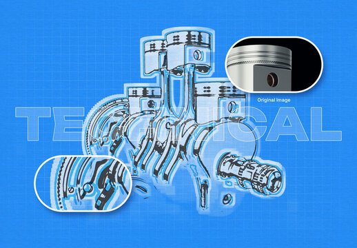 Blueprint Technical Sketch Effect