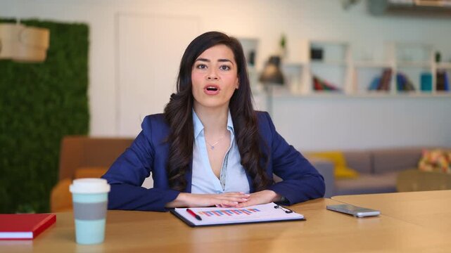 Frustrated businesswoman criticizing bad company performance report