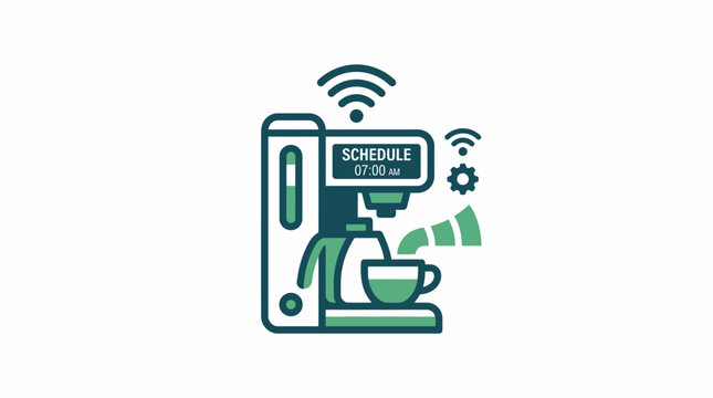 Smart coffee machine with scheduling technology.