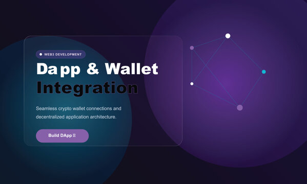 Dapp and wallet integration for web3 development interface