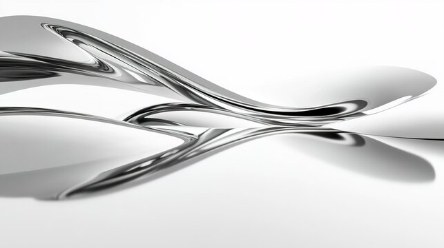 infinite. Smooth, polished metal surfaces curving and reflecting to create infinite depth. product launch decks, UI/UX mockups, designed for product launches and innovation pitches.