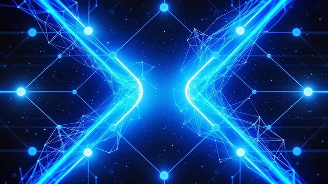 Blue glowing network pattern