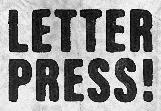 Letterpress Stamp Text Effect For Vintage Logo And Poster Typography