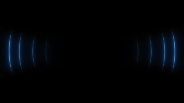 Radio waves waves background.4K neon radar network tower produced radio wave concept. Radio Waves in Circle Form, Radio wave signal animated background. Technology radio waves signal icon animation.