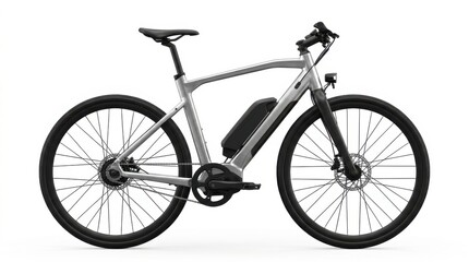 Obraz premium premium electric bicycle, removable battery system, isolated on white background 