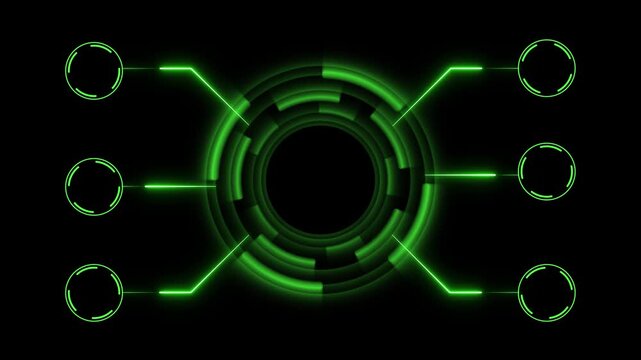 including one representing tools. business technology virtual screen background. performance metrics, and business insights from large data sets ,network , business ,technology 4k animated.