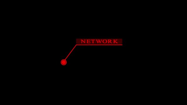 Hud rectangle network text box animation, scoreboard, modern technologies.Digital download progress or status bar of the digital interface head-up display.4k animation..