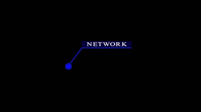 Hud rectangle network text box animation, scoreboard, modern technologies.Digital download progress or status bar of the digital interface head-up display.4k animation..