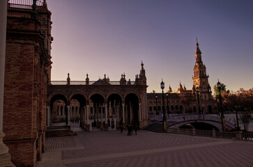Obraz premium The beautiful Plaza de Espana in Seville