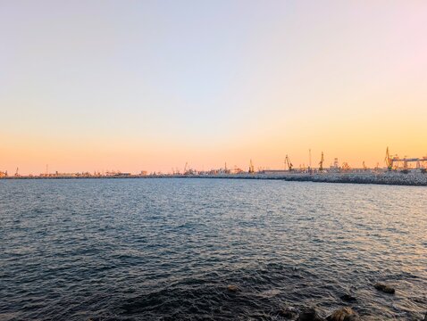 sunset over the sea
