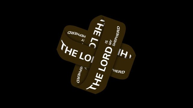 The Lord Is My Shepherd - Christian Bible Verse Text Animation