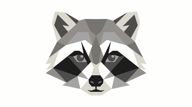 Geometric Raccoon Face Icon