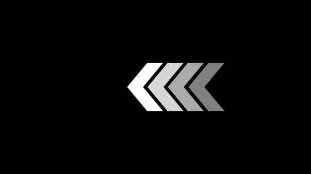 
Arrow Icon Swipe Left Animation on Transparent Background &ndash; Left Directional Arrow Loop Motion Graphic, Right to Left Wipe Arrow Animation in 4K
