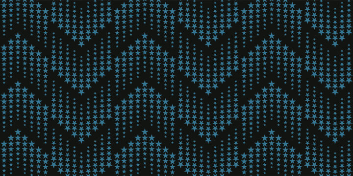 Seamless halftone star dots pattern vector, geometric halftone abstract pattern for fabric and textile printing, sports jersey texture, wrapping paper, background and packaging.