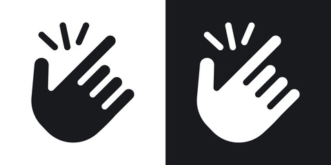Obraz premium Finger snapping icon