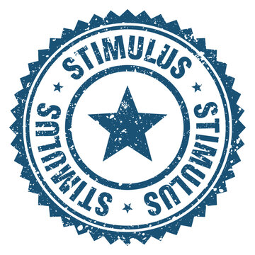 stimulus blue grunge round stamp. stimulus stamp