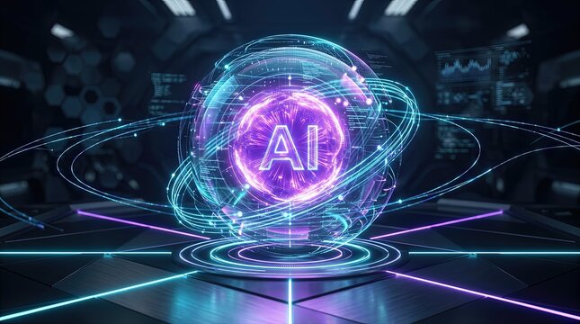 Exploring the future of artificial intelligence advanced technology visuals in a futuristic environment digital art immersive experience