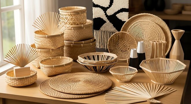 wooden bowls on the table