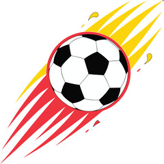 Fototapeta premium Soccer ball, football icon, sports symbol, vector graphic