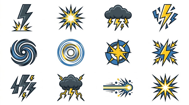 Collection of Weather and Energy Icons.