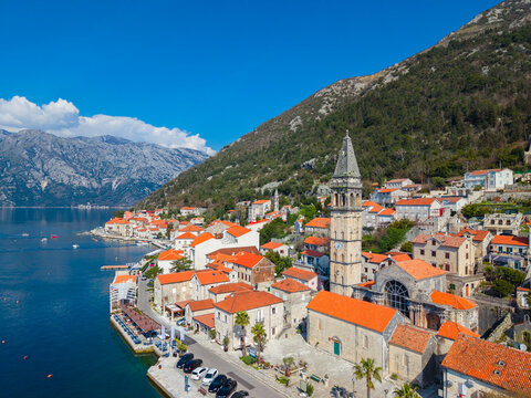 Perast, Montenegro old town in Kotor Bay