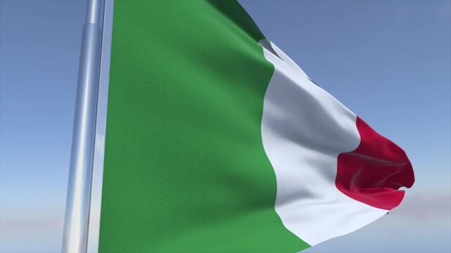 Italy Flag Background Broadcast Ready 4K