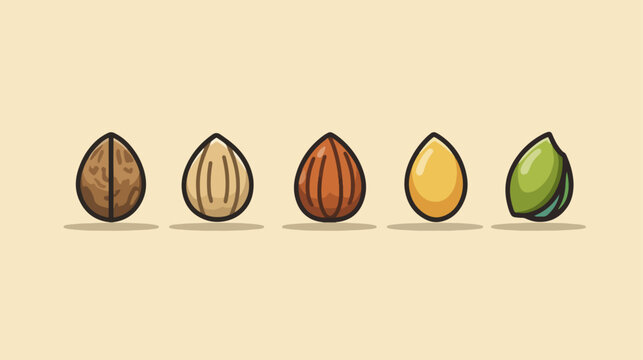 Different types of nuts and seeds