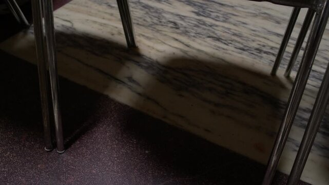 Close View of Marble Floor and Seating Inside Pantheon Rome Italy Shot with Cinema Camera