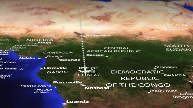 Flight From Rome ITALY to Windhoek NAMIBIA with flag pins