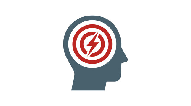 Neuromarketing Mind Target Flat Vector Icon &ndash; Consumer Psychology Business Symbol