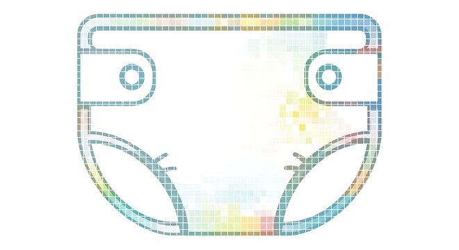 Disposable diaper with colorful pattern design and secure fastening tabs