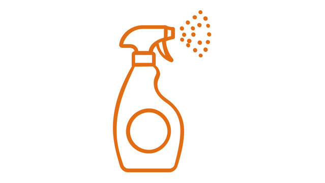 Versatile household spray ottle vector icon for cleaing and disinfection servies, elegant minimalist lin art illustration suitablefor modern user interfaces infographics, and signagesystems.