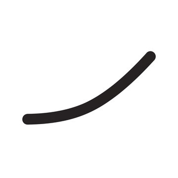 Upward Curved Trend Line Isolated Graph Element Icon